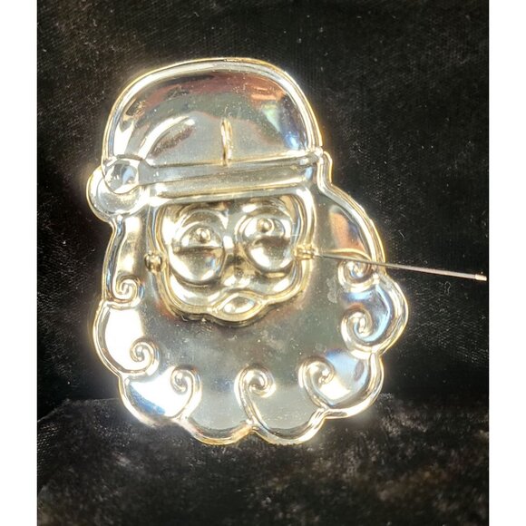 Vintage Santa Claus Silver and Gold toned Brooch or Pendant - Picture 3 of 9